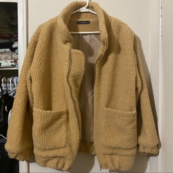 ZAFUL Fluffy Zip Up Winter Teddy Coat - Picture 2 of 4